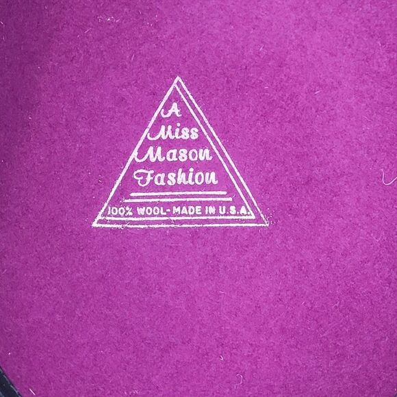 Vintage 60s Wool Felt Fuchsia Pink Wide Brim Derby Hat Black Ribbon Bow USA - Picture 2 of 8